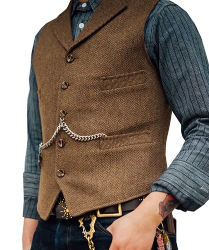 Neu herren weste tweed - herren, plain