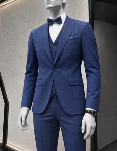 Herrenanzug teilig blau - 3-teilig,