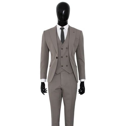 Slim fit herrenanzug grau - fit, in