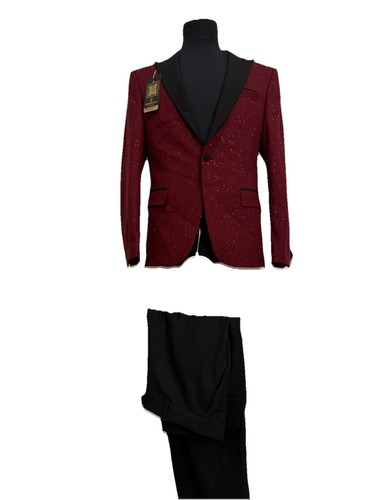 Anzug mit weste rot 52 - mit,