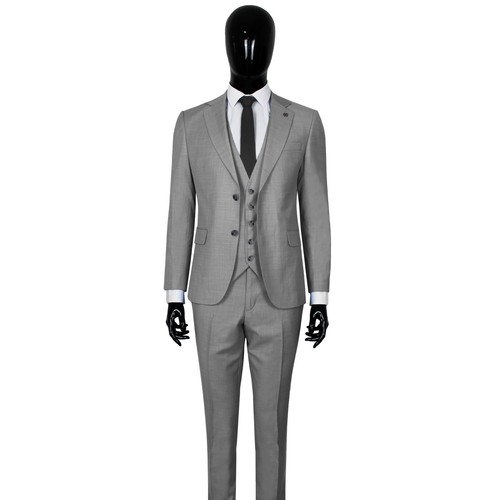 Slim fit herrenanzug grau - slim,