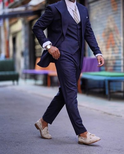Slim fit herrenanzug blau - herrenanzug, in