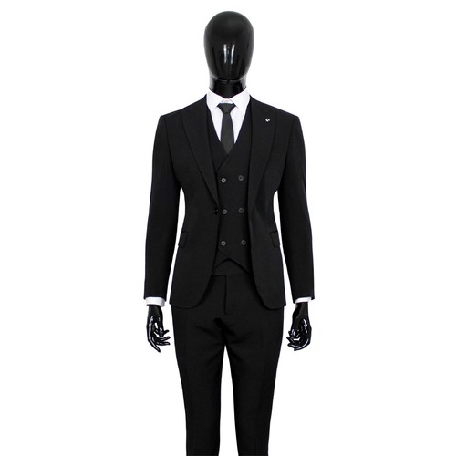 Slim fit herrenanzug mit weste - herrenanzug,