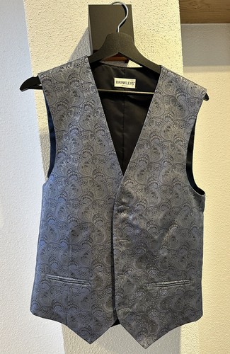 Anzugsweste blau grau - /,