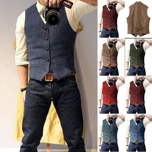 Herren anzugweste tweed - anzugweste,