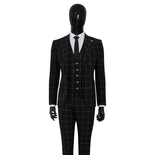 Slim fit herrenanzug mit weste - slim,